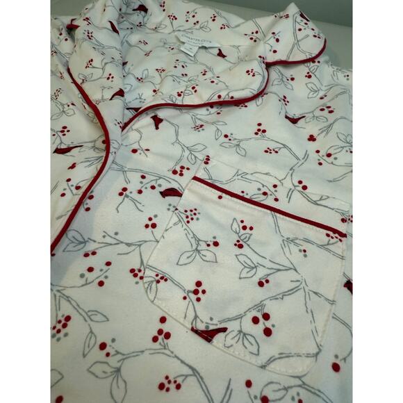 Charter Club Red Cardinal Cotton Stretch Sleepshirt Lounge Top Size M - Picture 6 of 6